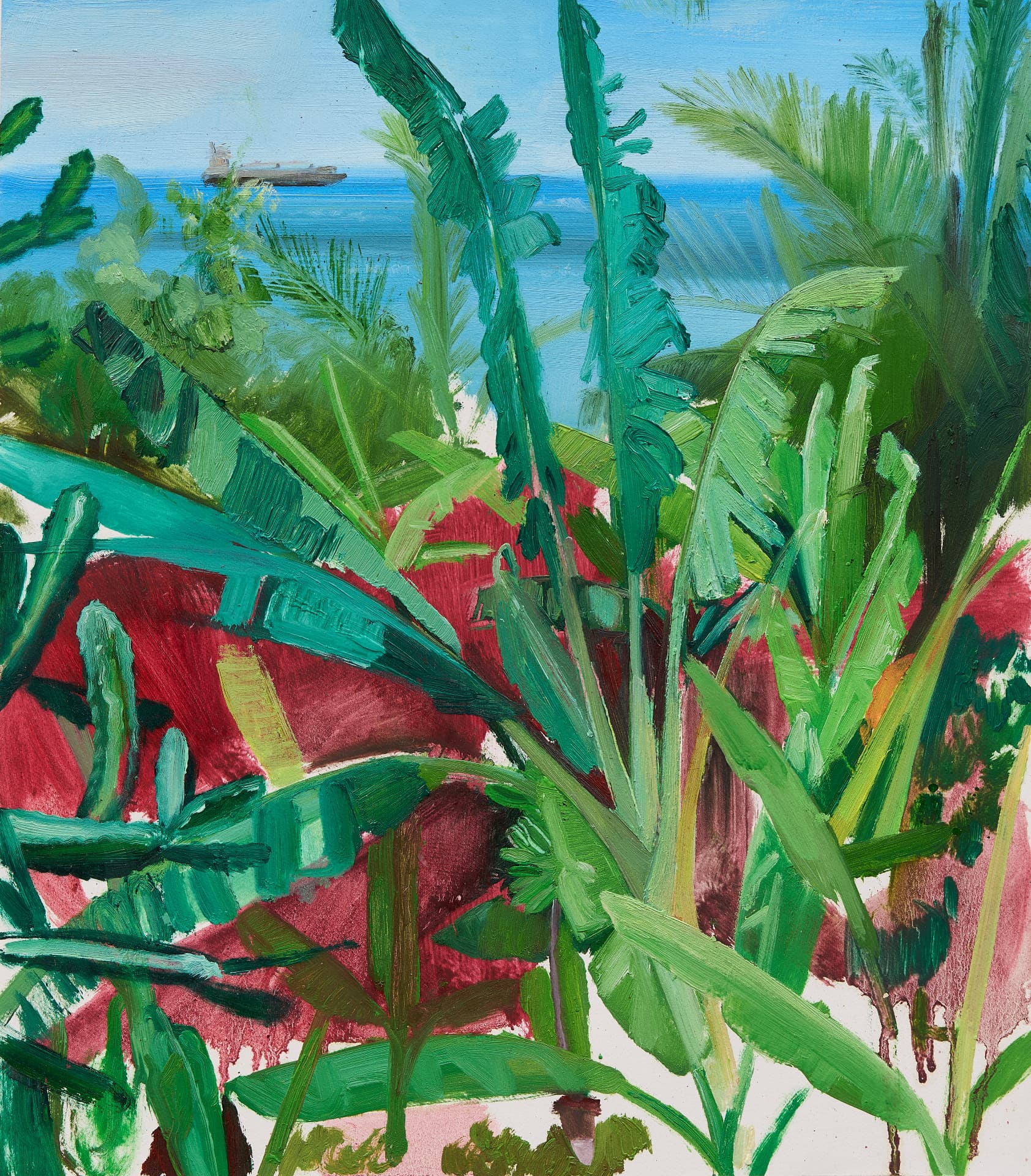 Yvette Kießling – 2023 - Sea view with banana plants
